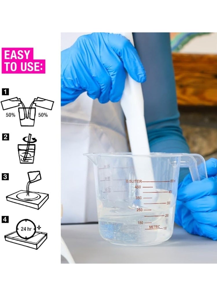 ArtResin High-Gloss Epoxy Resin Clear Coat Kit Non-Toxic 118 ML Resin + 118 ML Hardener - Image 5